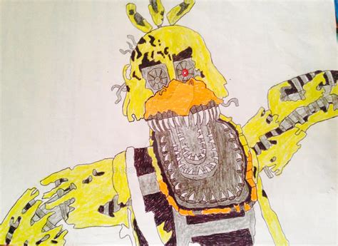 FNAF 4 Nightmare Chica Jumpscare Drawing by Cooldud111 on DeviantArt