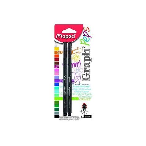 Maped Graph Peps Stylos Feutre Pointe Fine Encre Noire Lot De 2