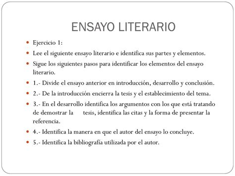 Definicion Y Caracteristicas De Un Ensayo Literario Infoupdate Org