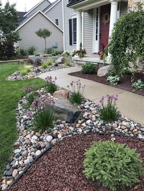 Gorgeous 65 Gorgeous Front Yard Rock Garden Landscaping Ideas Https