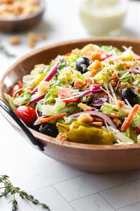 Copycat Olive Garden Salad With Easy Homemade Dressing The Real
