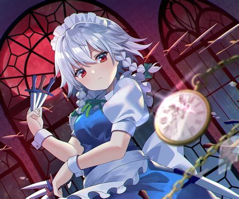 Anime Touhou Sakuya Izayoi Hd Wallpaper