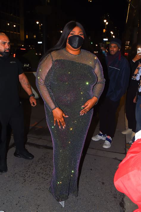 Lizzo Wore A Sheer Dress With A Whole Lot Of Sparkle To The ‘snl After Party In 2022 Trending