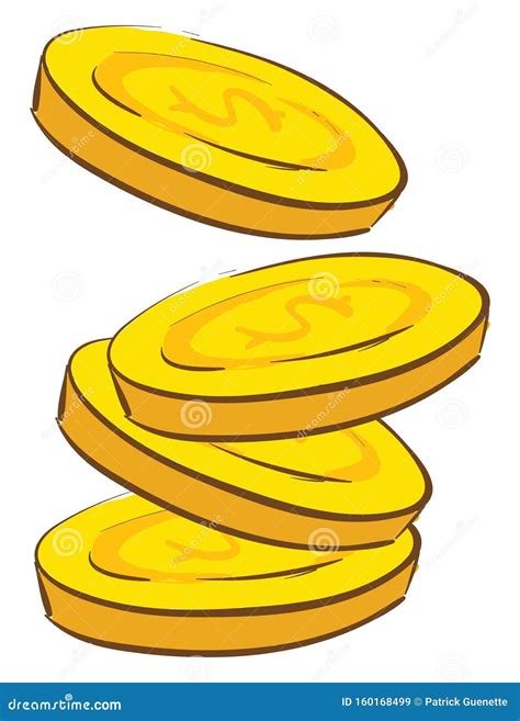 A Gold Coins Vector Or Color Illustration Stock Illustration