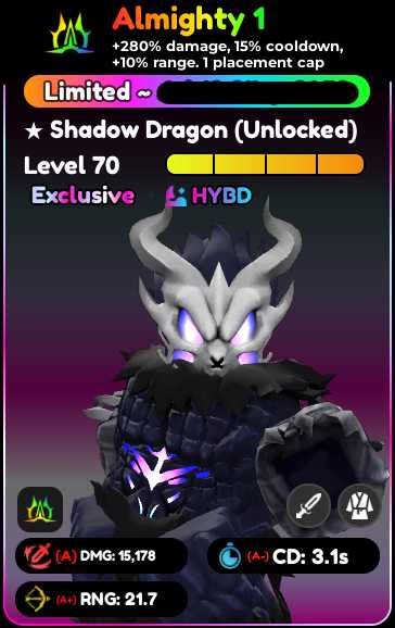 Almighty Shadow Dragon Evolved A A A Lvl Exclusive Kafka Hibino