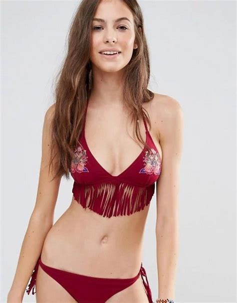 Nieuwe Vrouwen Zwemkleding Sexy Kwastje Bloemen Bikini Set Bandage Push Up Padded Badmode