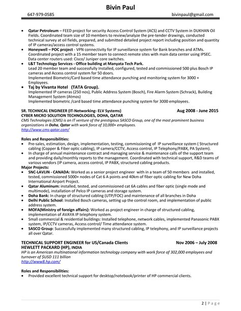 Bivin Paul Resume Physical Security And Elv System Engineer May 3rd