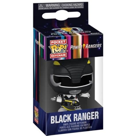 FUNKO POP! KEYCHAIN: Mighty Morphin Power Rangers 30th - Black Ranger ...