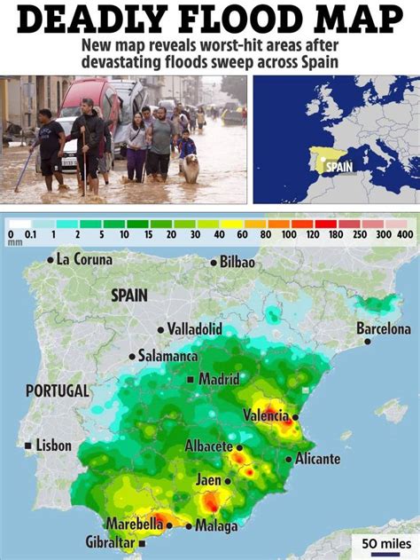 La Carte Des Inondations En Espagne R V Le Les Zones Les Plus Touch Es