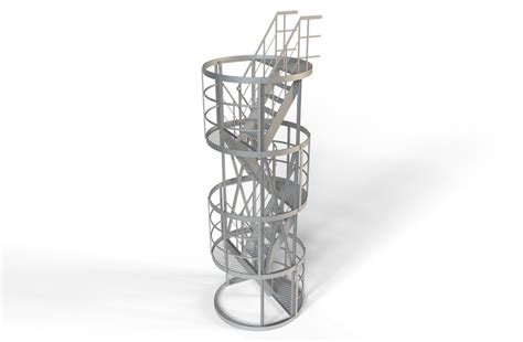 Шахтная лестница резервуара цена | Винтовая кольцевая лестница для РВС