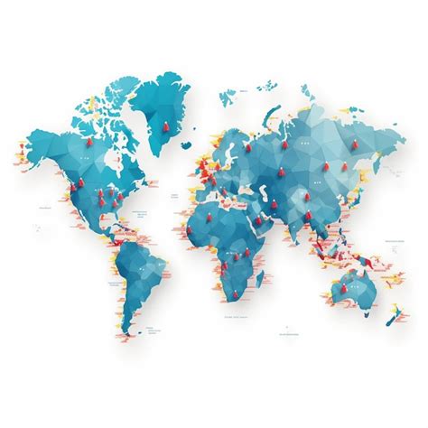 Premium AI Image | a map of the world with the names of the countries ...