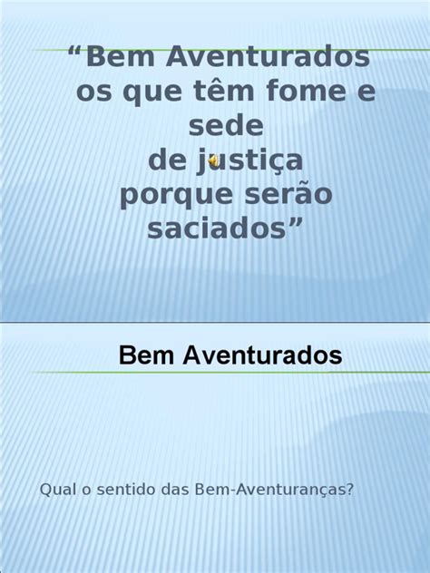 Pdf Bem Aventurados Os Que T M Fome E Sede De Justi A Dokumen Tips