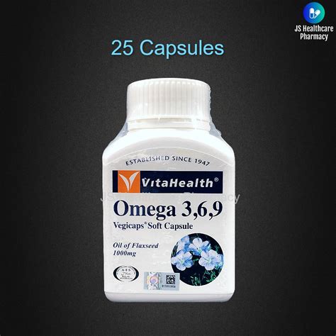 Vitahealth Omega 3 6 9 Vegicaps Soft Capsule Oil Of Flaxseed 25 Capsules Shopee Malaysia