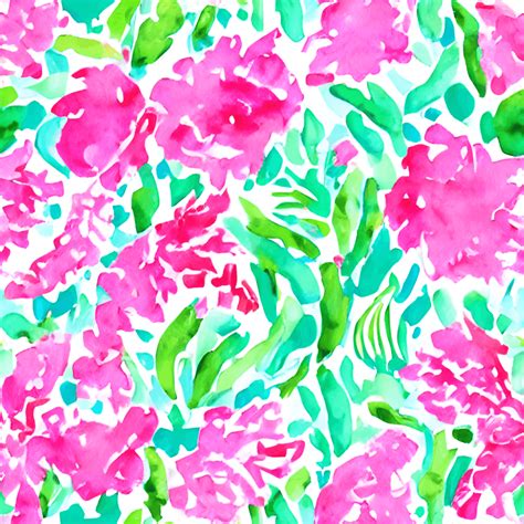 Lilly Pulitzer Inspired Digital Graphic Creative Fabrica