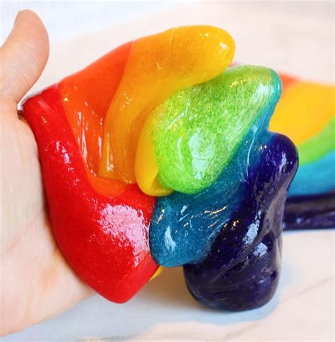 Rainbow Slime for Colorful Play - DIY Candy