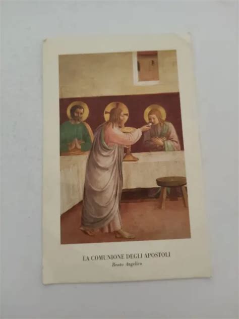 La Comunione Degli Apostoli Santino Con Preghiera Holy Card Eur