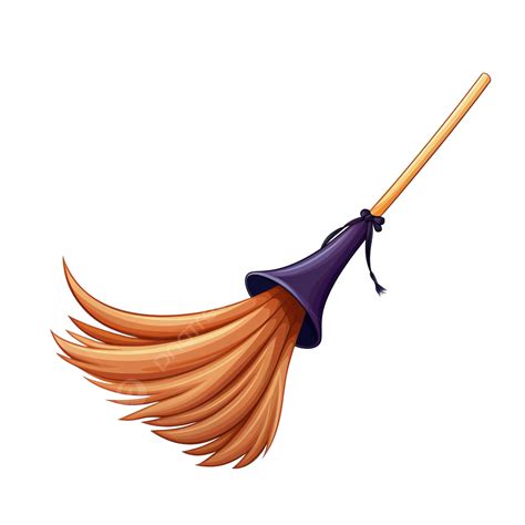 Cartoon Witches Broom Symbol Of Halloween Broom Witch Halloween PNG