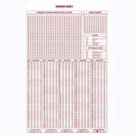 Exam Omr Sheet