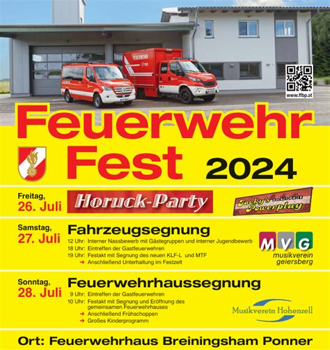 Feuerwehrfest Freiwillige Feuerwehren Breiningsham Und Ponner