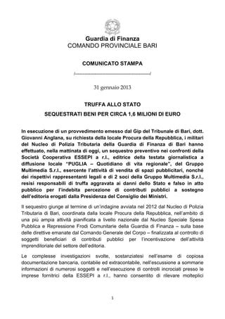 Ba Comando Provinciale Bari Nucleo Truffa Ai Danni Dello Stato Pdf