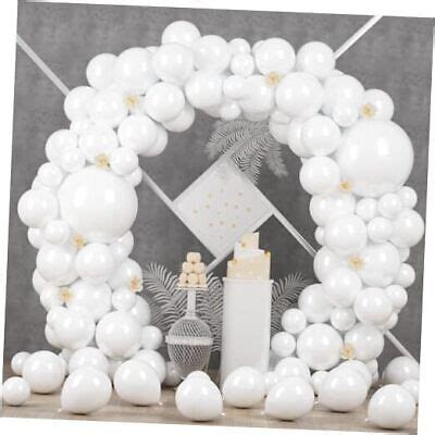 90pack White Balloons Different Size 18 12 10 5 Inch Pearl White 03