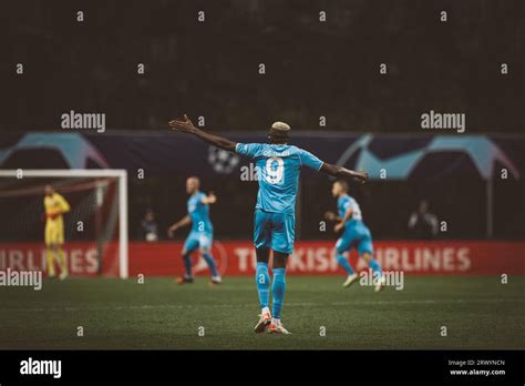 Victor Osimhen During Uefa Champions League 202324 Game Between Sc