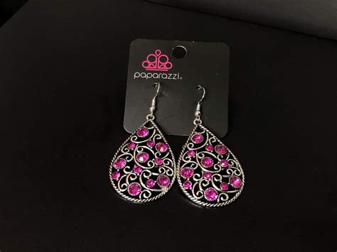 Certainly Courtier Pink Earrings Paparazzi Flamingo Angie