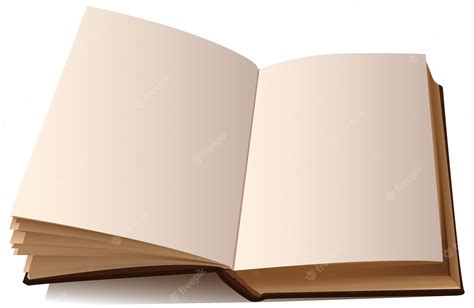 Premium Vector | Open book template with blank pages isolated on white.