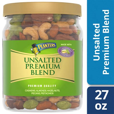 Planters Premium Blend Roasted Mixed Nuts Unsalted Whole Nuts 270