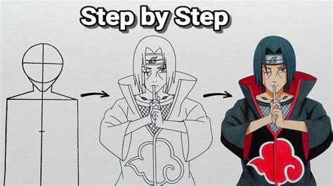 How To Draw Uchiha Itachi Step By Step Tutorial For Beginners Naruto