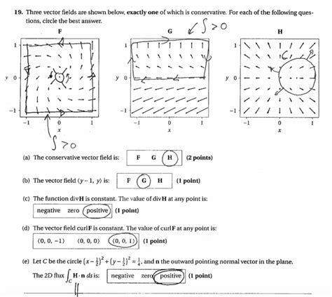 Solved 19 Three Vector Fields Are Shown Below Exactly One