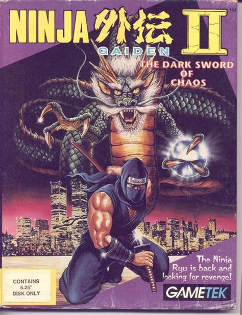 Ninja Gaiden Ii The Dark Sword Of Chaos 1991 Amiga Box Cover Art