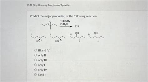 Solved Predict The Major Product S Of The Following Chegg