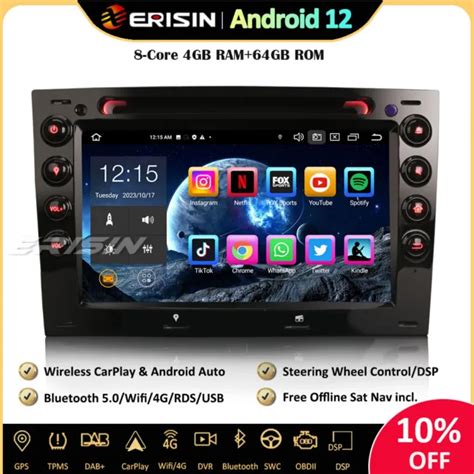 64GO DAB ANDROID 12 Renault Megane 2 Autoradio GPS Navi DSP CD Canbus