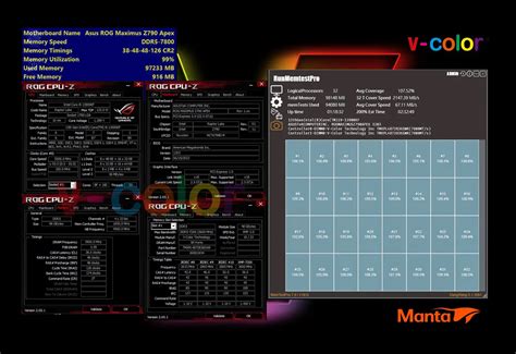 V-COLOR reaches new frequency high in 96GB DDR5 category at 7800MHz