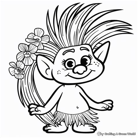 Poppy Trolls Coloring Pages Free And Printable