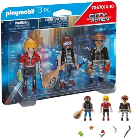 PLAYMOBIL CITY ACTION 70670 Equipe De Bandits Figurines Jeux