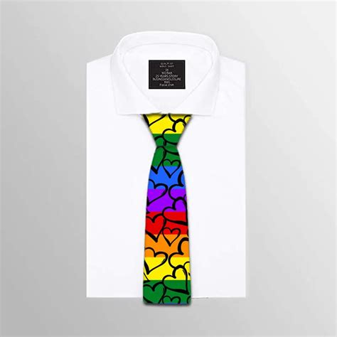 Gay Pride Rainbow Hearts Necktie Queerks™