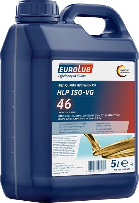 EUROLUB HLP ISO-VG 46 Aceite Hidráulico - Botella Peru | Ubuy