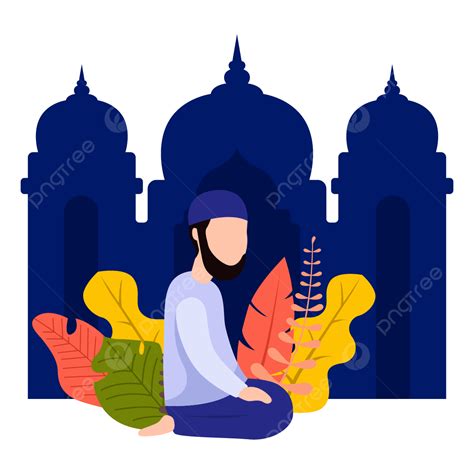 Hand Drawn Ramadan Vector PNG Images Cartoon Hand Drawn Ramadan Prayer