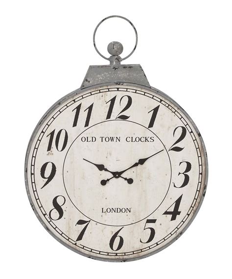 Woodland Imports Oversized Antique Wall Clock Old Town Clock