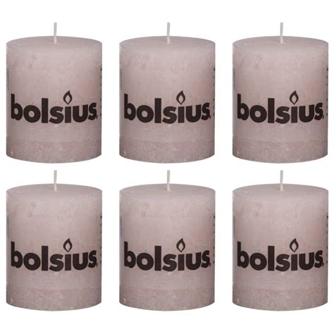 Bougies Pilier Rustiques Pcs X Mm Rose Pastel Bolsius Leroy