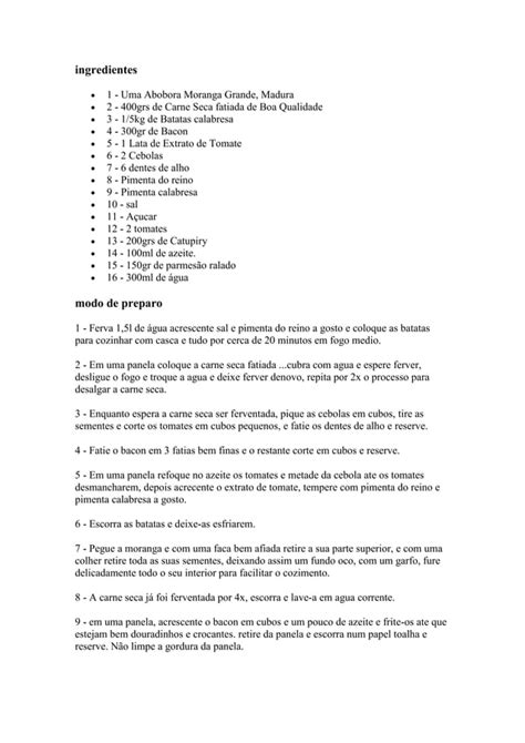 Moranga Recheada Carne Seca Pdf