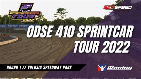 IRacing ODSE 410 Sprintcar Tour 2022 Round 1 Volusia Speedway