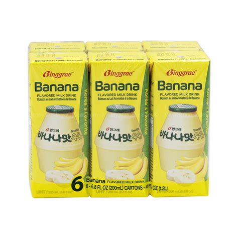 Binggrae Banana Flavored Milk Drink 6Pcsx200ml Shopifull