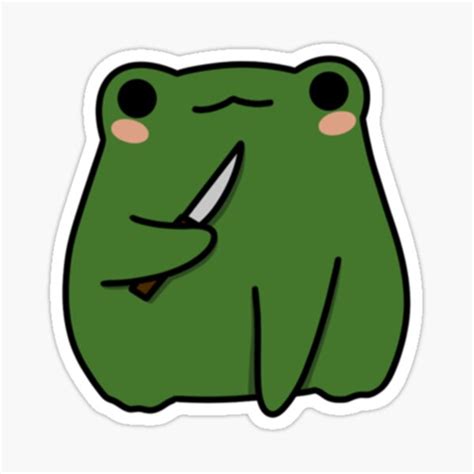 Frog With Knife Sticker For Sale By TarzanGrinch Redbubble