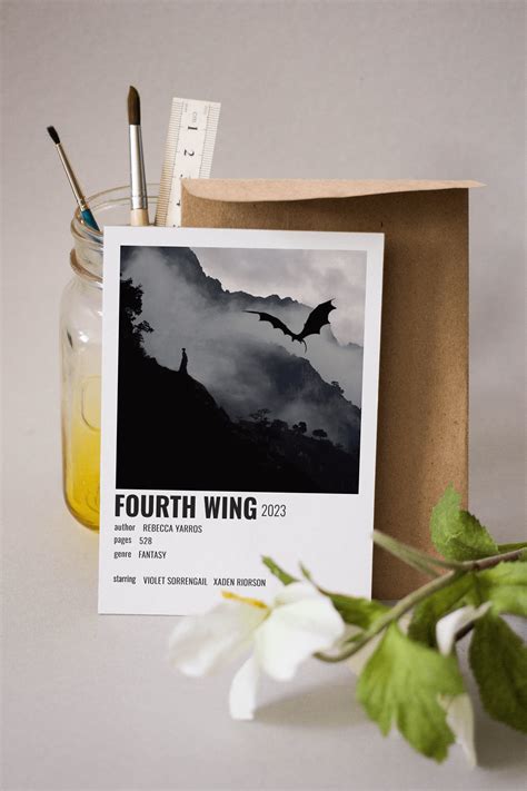 Fourth Wing Book Poster Print Polaroid Style Movie Print Aesthetic Book