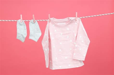 Premium Photo Washed Clean Clothes Are Dried On The Line