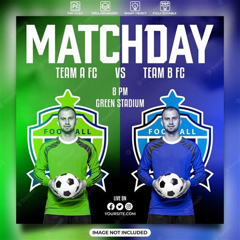 Premium Psd Football Matchday Social Media Banner Template