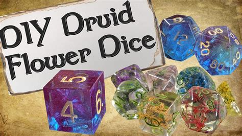 How To Make Your Own Dice Set Druid Flower Dice Youtube